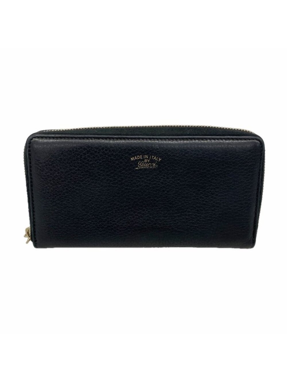 Gucci Wallet Bamboo Leather Black Gold